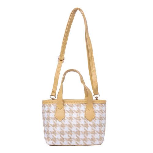 Houndstooth Pattern Handbag