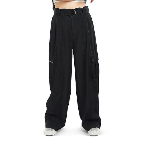 Relaxed Woven Cargo Pants With Belt