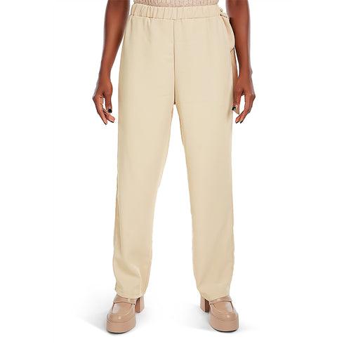 Solid Waist Belt Pants