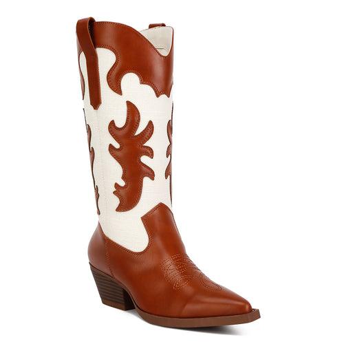 Fallon Patchwork Cowboy Boots