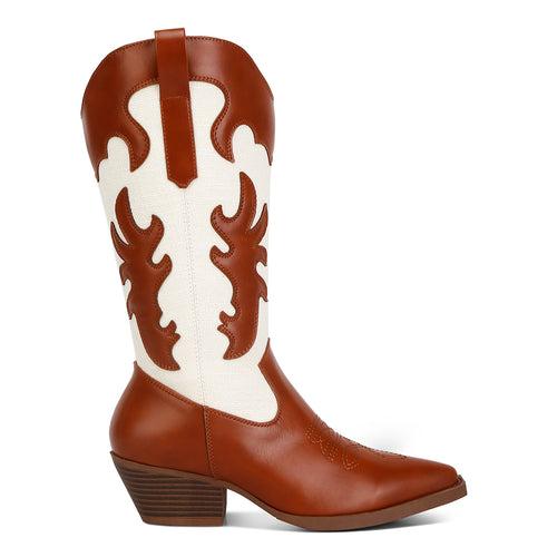 Fallon Patchwork Cowboy Boots