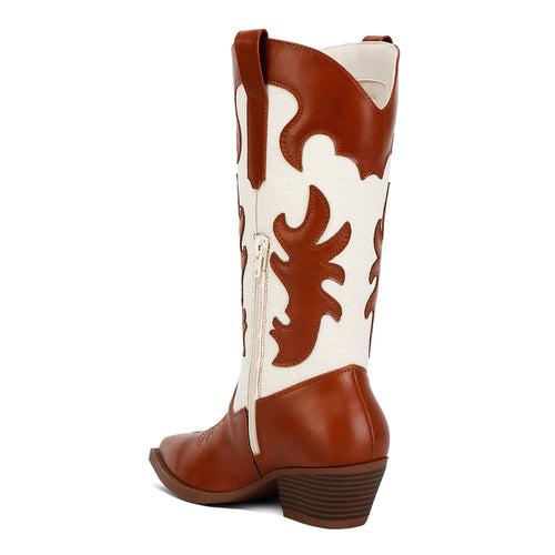 Fallon Patchwork Cowboy Boots