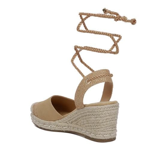 Lace-Up Crochet Espadrilles