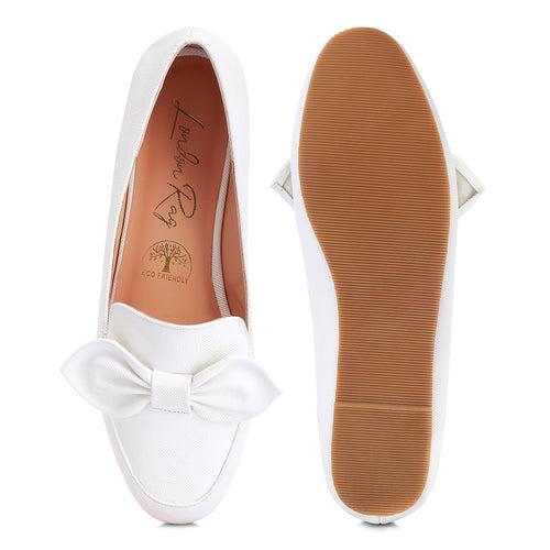 Bow Embellished Loafers