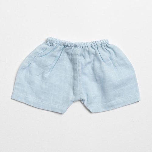 Muslin Shorts - Blue Pink Beige (3pcs)