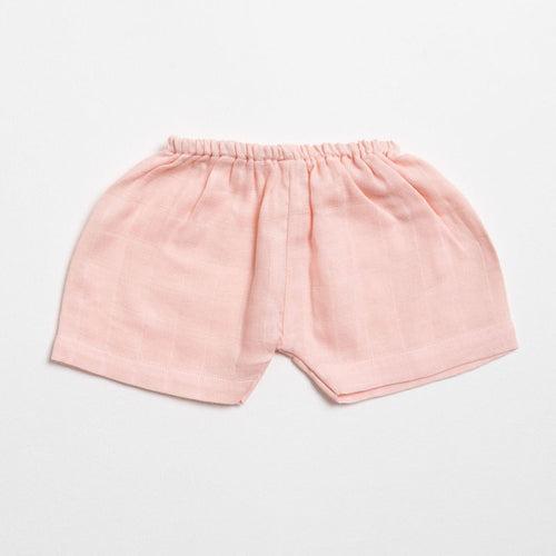 Muslin Shorts - Blue Pink