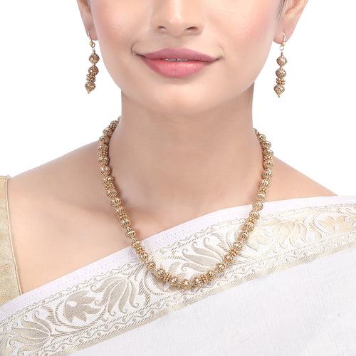 AVYA   gold plated necklace set