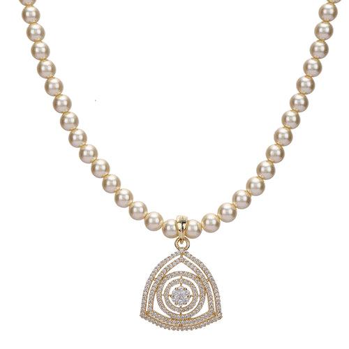 Karuna Wishal Zircon Pendant Set