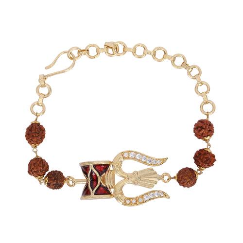 22k Gold Plated Trishul Bracelet