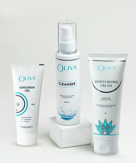 Cleanser, Moisturizing Cream, Sunscreen Gel - Combo