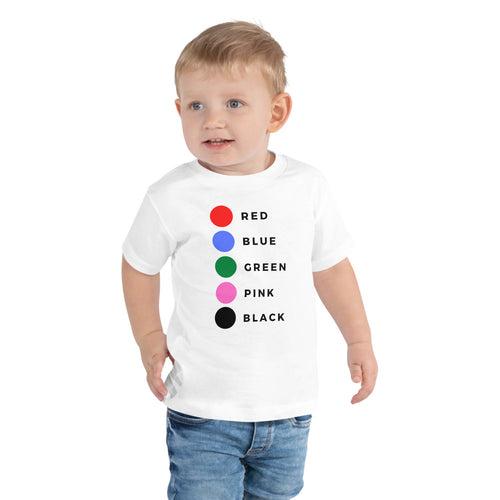 Colors Names - Toddler Short Sleeve Tee