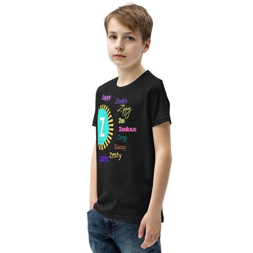 Positive words Name Letter Z - Youth Short Sleeve T-Shirt