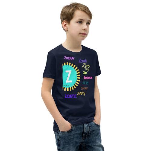 Positive words Name Letter Z - Youth Short Sleeve T-Shirt