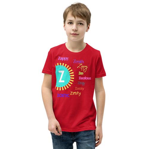 Positive words Name Letter Z - Youth Short Sleeve T-Shirt