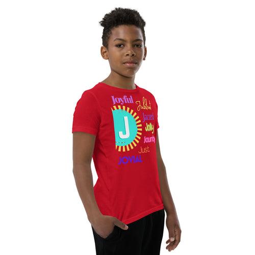 Positive words Name Letter J - Youth Short Sleeve T-Shirt