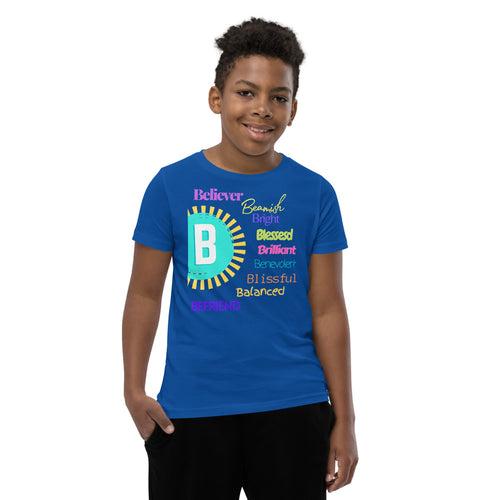 Positive words Name Letter B - Youth Short Sleeve T-Shirt