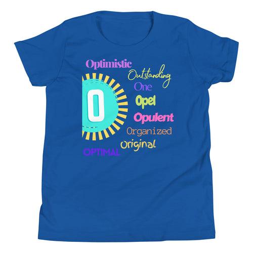 Positive words Name Letter O - Youth Short Sleeve T-Shirt