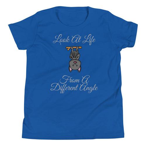 Look at life from a different angle | Motivational | Youth Short Sleeve Unisex T-Shirt Draft