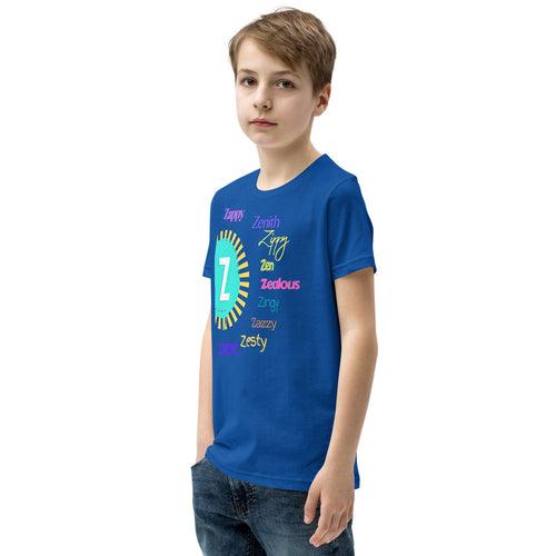 Positive words Name Letter Z - Youth Short Sleeve T-Shirt