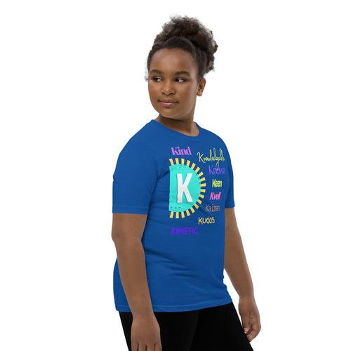 Positive words Name Letter K - Youth Short Sleeve T-Shirt