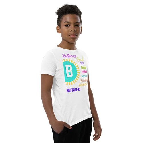 Positive words Name Letter B - Youth Short Sleeve T-Shirt
