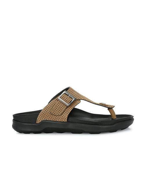 HITZ0027 Men's Cheeku Leather Daily Wear Slip-On Slipper