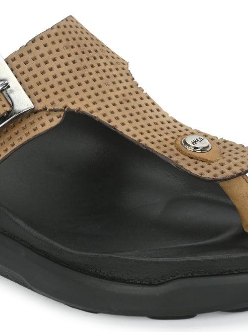 HITZ0027 Men's Cheeku Leather Daily Wear Slip-On Slipper