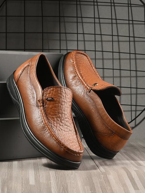 HITZ4551-Men's Tan Leather Formal Shoes
