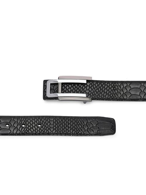 CFTD_748-Black Leather Belt For Men's