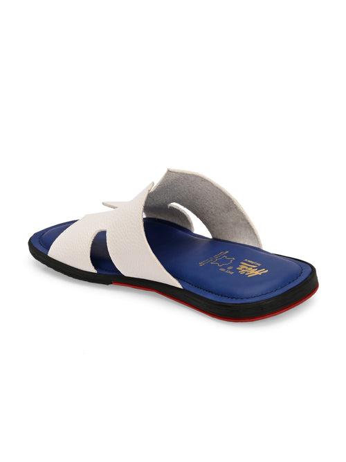 HITZMS9314 Men's White Casual Slippers