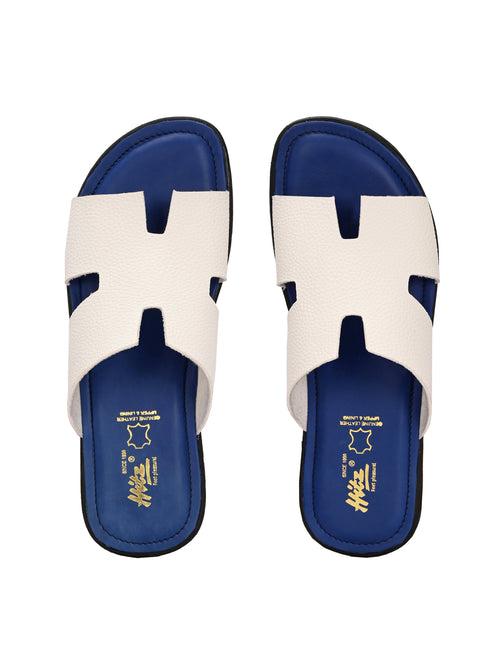 HITZMS9314 Men's White Casual Slippers