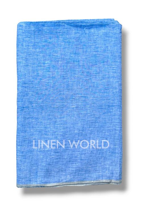 Denim Blue Linen Fabric (60 Lea)