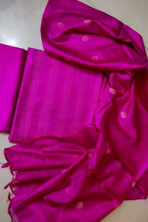 Katan Staple Soft Silk Dress Material (Unstitched)