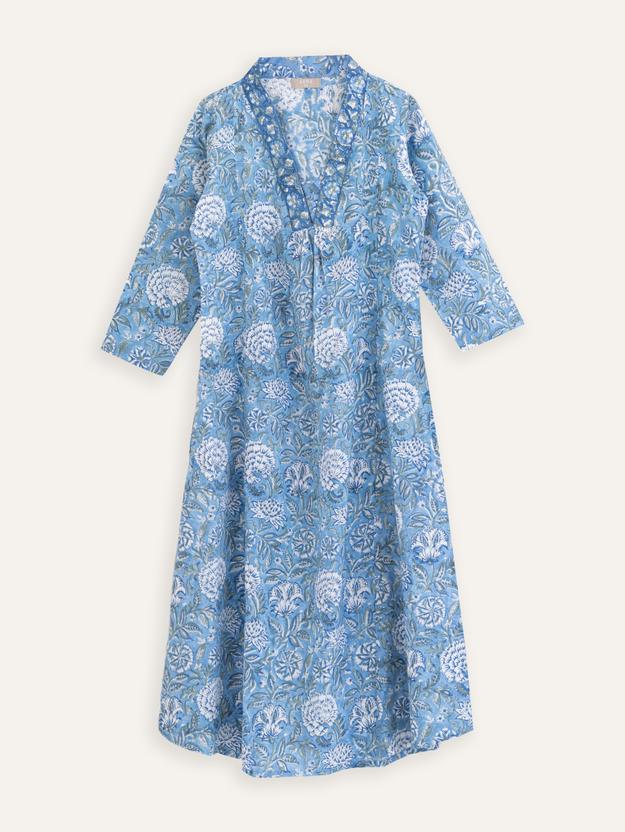 Ria Cotton Block Printed A Line Kurta