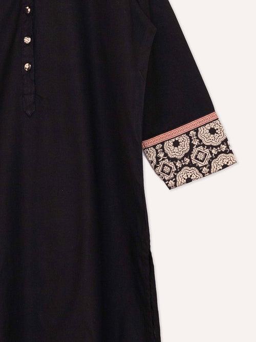 Hawa Cotton Flax Plain Straight Kurta