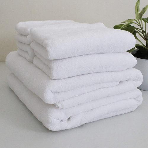 Combo Of 4 Premium White Feather Touch Soft and Absorbent Light Weight Towel BY SUPT