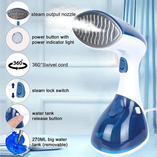 270ML Fabric Steamer Kills 99.9% Bacteria, No Ironing Board Needed By Warmex