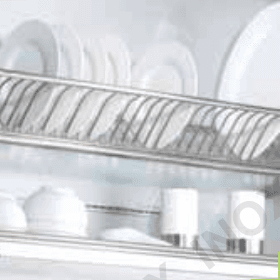 Plate Rack With Drip Tray Overhead Cabinet Organizer In Stainless Steel By Inox - 1 Pc