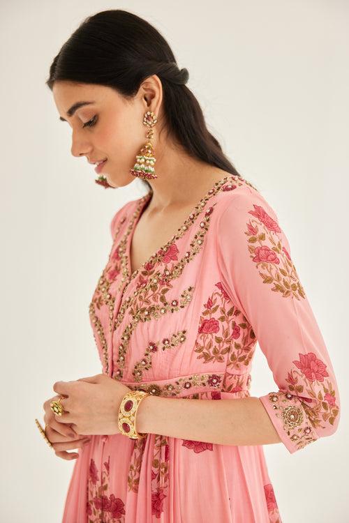 Candy Pink Anarkali Set