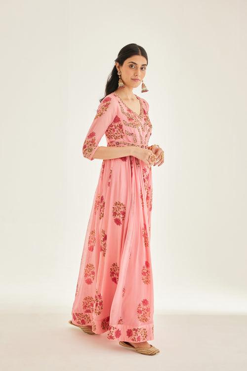 Candy Pink Anarkali Set