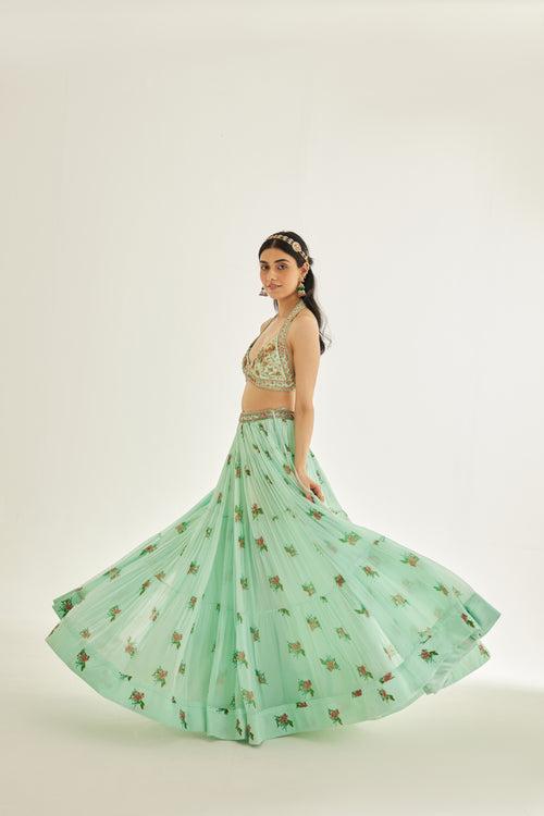 Plume Blue Lehenga Set.