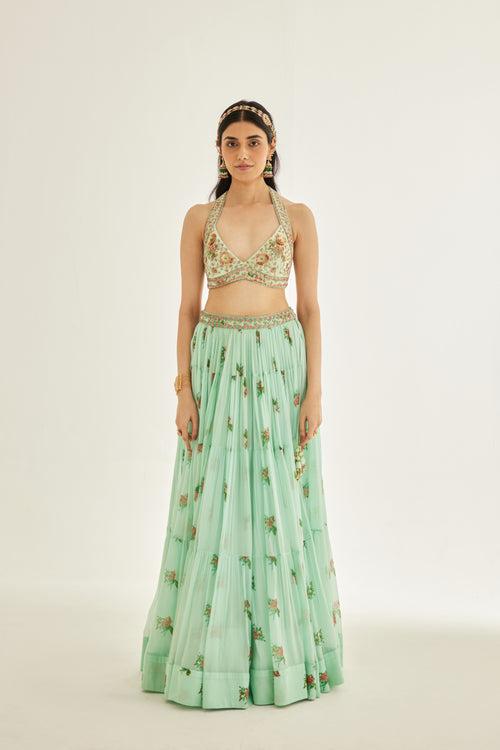 Plume Blue Lehenga Set.