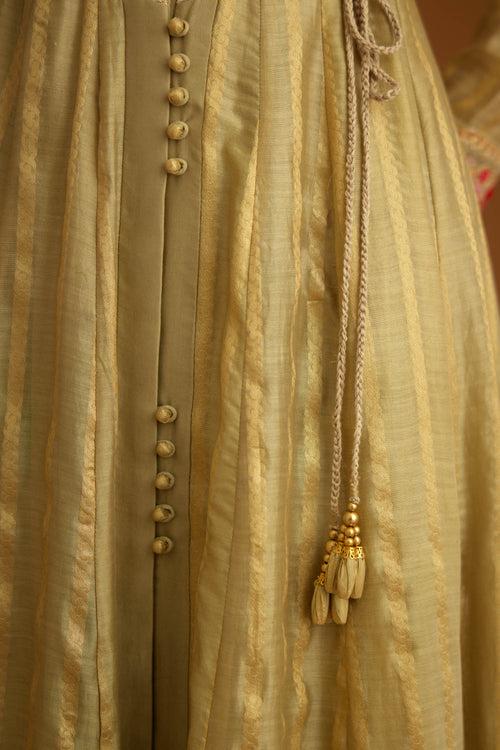 Neutral Anarkali Set.