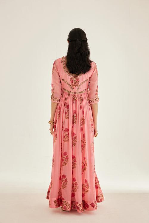 Candy Pink Anarkali Set