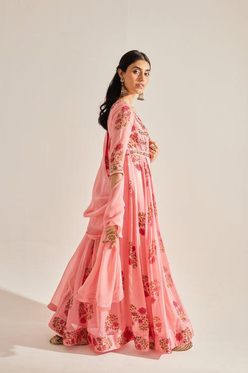 Candy Pink Anarkali Set