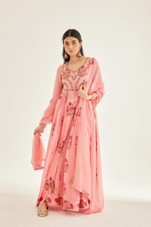 Candy Pink Anarkali Set