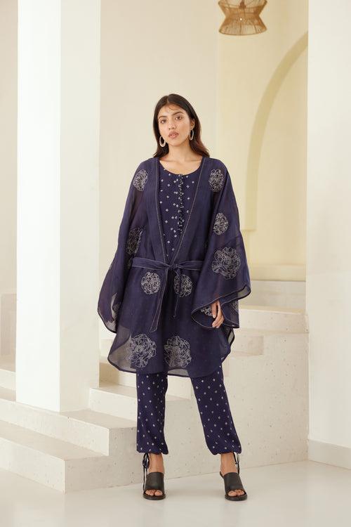 Insignia Blue Kimono Set.