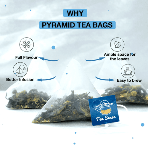 TEA SENSE Blue Chamomile Green Pyramid Tea Bags (15 Pc)