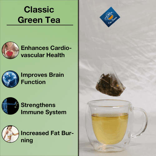 TEA SENSE Classic Green Pyramid Tea Bags (15 Pc)