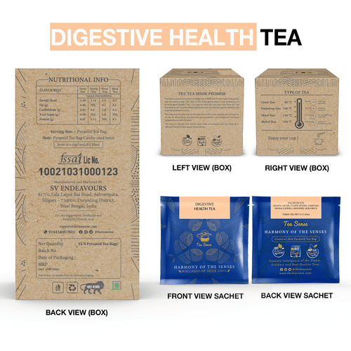 TEA SENSE Digestive Health Pyramid Tea Bags (15 Pc)